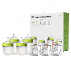 Set bình và núm ti Comotomo Baby Bottle Gift Set - Green